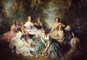 Franz Xaver Winterhalter The Empress Eugenie Surrounded by her Ladies in Waiting china oil painting artist